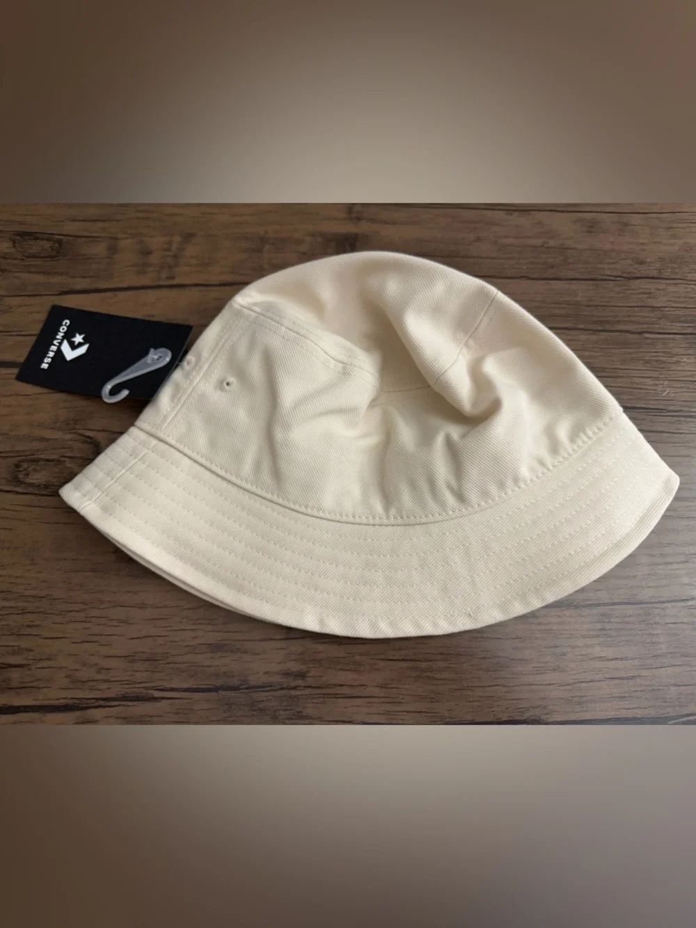 Converse Cream Bucket Hat with All Star Patch